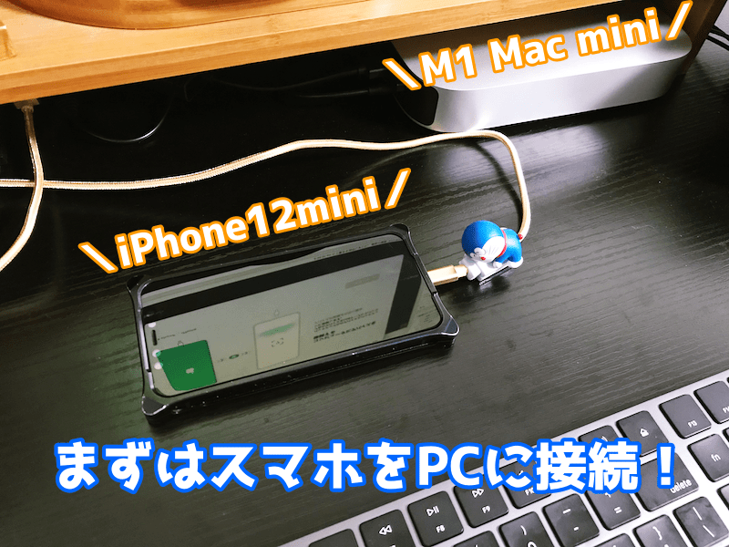 Phone12miniとMac miniで試してみた